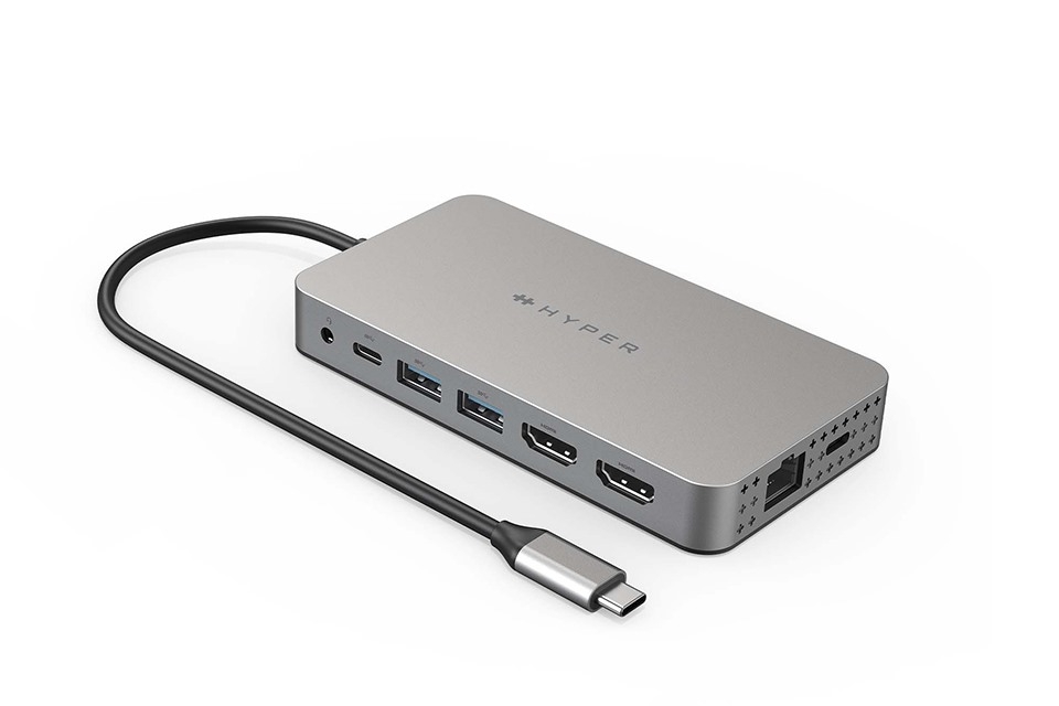 Cáp Hub Usb - C To Hdmi Dual 4K 10 In 1 Hyperdrive